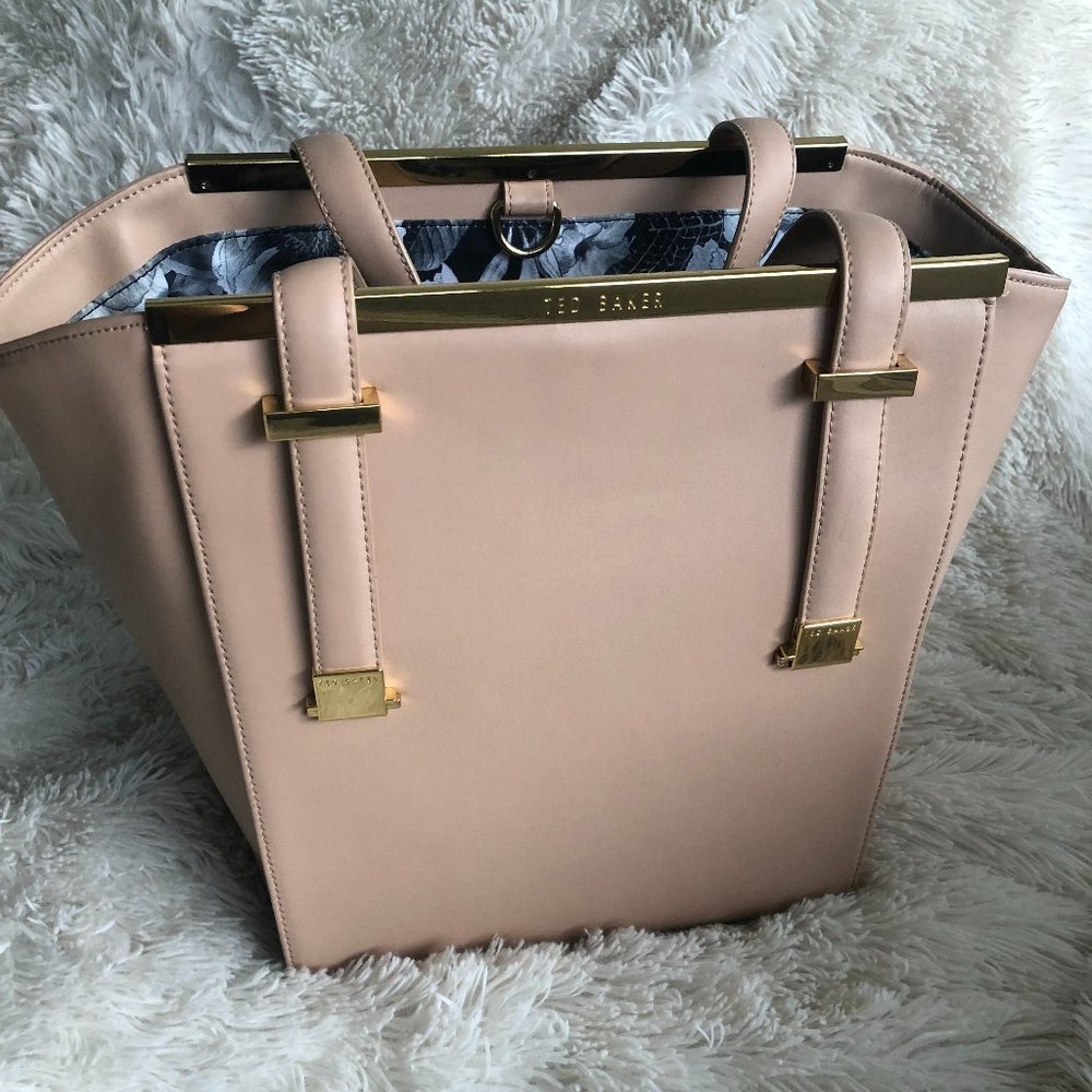 Ted Baker Nude Bag/Tote with Gold Hardware